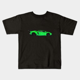 Lamborghini Aventador LB Green Kids T-Shirt